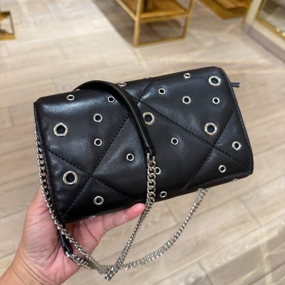 Tory Burch Willa Chain Wallet Crossbody Bag 175973 Black $525 - Picture 3 of 10